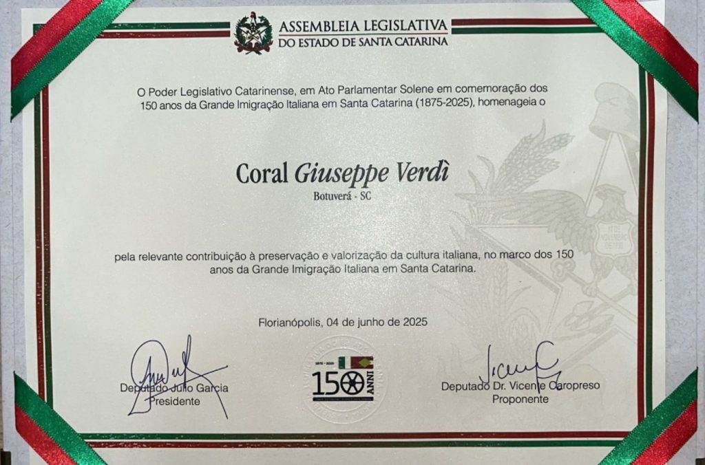 Ato homenageia pessoas e entidades que marcam os 150 anos da grande imigração italiana
