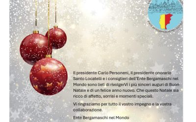 Auguri di Natale dell’Ente Bergamaschi nel Mondo.